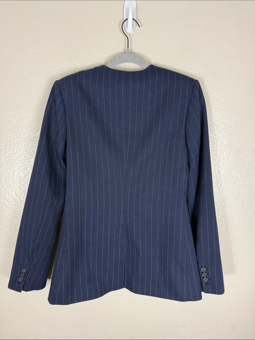 Favorite Daughter The Busy Woman Jacket in Navy Pinstripe